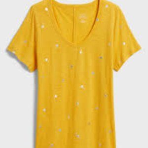 Banana Republic Yellow Malibu V-Neck T-Shirt
